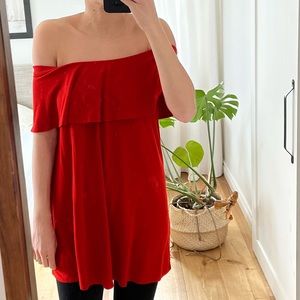 HOST PICK: Isabella Oliver off the shoulder maternity top red size 2